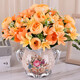 In season, artificial flower decoration, living room, bedroom, fake flower decoration, ceramic vase, floral set, hotel table, plastic flower cloth, silk flower, dried flower bouquet, TV cabinet, tea rose combination evening + B vase, fake flower set In season, artificial flower decoration, living room, bedroom, fake flower decoration, ceramic vase, floral set, hotel table, plastic flower cloth, silk flower, dried flower bouquet, TV cabinet, tea rose combination evening + B vase, fake flower set
