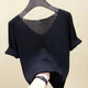 Pincai ice silk 2021 spring and summer new sweater women's Korean version of the self-cultivation base solid color V-neck short-sleeved T-shirt women's top trendy white large size recommendation 135-160 kg Pincai ice silk 2021 spring and summer new sweater women's Korean version of the self-cultivation base solid color V-neck short-sleeved T-shirt women's top trendy white large size recommendation 135-160 kg