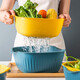 Porcelain soul Nordic fruit plate/fruit basket double drain basket fruit basket vegetable sink kitchen water filter basket large capacity vegetable sink household fruit plate basin for vegetable washing small blue Porcelain soul Nordic fruit plate/fruit basket double drain basket fruit basket vegetable sink kitchen water filter basket large capacity vegetable sink household fruit plate basin for vegetable washing small blue