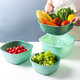 Porcelain soul Nordic fruit plate/fruit basket double drain basket fruit basket vegetable sink kitchen water filter basket large capacity vegetable sink household fruit plate basin for vegetable washing small blue Porcelain soul Nordic fruit plate/fruit basket double drain basket fruit basket vegetable sink kitchen water filter basket large capacity vegetable sink household fruit plate basin for vegetable washing small blue