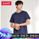 Baleno Baleno short-sleeved t-shirt men's cotton fashion solid color round neck loose top simple basic youth fashion comfortable compassionate casual bottoming shirt round neck-53B XL Baleno Baleno short-sleeved t-shirt men's cotton fashion solid color round neck loose top simple basic youth fashion comfortable compassionate casual bottoming shirt round neck-53B XL