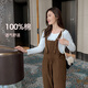 Jingqi pregnant women overalls spring and autumn fashion tooling trend mother wear pants casual loose pregnant mothers autumn clothes pink XL Jingqi pregnant women overalls spring and autumn fashion tooling trend mother wear pants casual loose pregnant mothers autumn clothes pink XL
