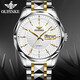 Swiss famous watch Europin watches men's automatic mechanical watch men's high-end waterproof luminous dual calendar watch simple business brand national watch Valentine's Day gift for father and husband Swiss-Golden Grey Surface Swiss famous watch Europin watches men's automatic mechanical watch men's high-end waterproof luminous dual calendar watch simple business brand national watch Valentine's Day gift for father and husband Swiss-Golden Grey Surface