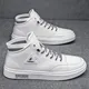 High-top shoes men's 2022 summer new Korean version trendy small white canvas shoes all-match casual leather student skate shoes 801 white camel cloth surface 43 High-top shoes men's 2022 summer new Korean version trendy small white canvas shoes all-match casual leather student skate shoes 801 white camel cloth surface 43