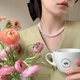 Ji Yuyou Pearl Necklace Women's Summer New Light Luxury Niche Design High-end Birthday Gift Necklace Accessories Clavicle Chain Glass Pearl Necklace About 5mm Ji Yuyou Pearl Necklace Women's Summer New Light Luxury Niche Design High-end Birthday Gift Necklace Accessories Clavicle Chain Glass Pearl Necklace About 5mm