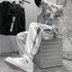 Yaoqu YAO QU casual pants men's spring and autumn loose-fitting harem pants tide brand wild high street port style ins boys sports pants gray XL Yaoqu YAO QU casual pants men's spring and autumn loose-fitting harem pants tide brand wild high street port style ins boys sports pants gray XL