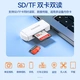 Shanze USB3.0 high-speed card reader dual-card dual-read multi-function SD/TF card reader supports reading mobile phone SLR camera driving recorder monitoring storage memory card CRA02W Shanze USB3.0 high-speed card reader dual-card dual-read multi-function SD/TF card reader supports reading mobile phone SLR camera driving recorder monitoring storage memory card CRA02W