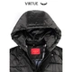 Fushen Hooded Cotton Coat Men's Casual Warm Windproof Stitching Velvet Winter Coat Cotton Coat Men's Korean Style Slim Trendy Black 00JD403HM 46 Fushen Hooded Cotton Coat Men's Casual Warm Windproof Stitching Velvet Winter Coat Cotton Coat Men's Korean Style Slim Trendy Black 00JD403HM 46