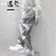 Yaoqu YAO QU casual pants men's spring and autumn loose-fitting harem pants tide brand wild high street port style ins boys sports pants gray XL Yaoqu YAO QU casual pants men's spring and autumn loose-fitting harem pants tide brand wild high street port style ins boys sports pants gray XL