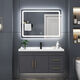 Yanfeng modern light luxury smart mirror ceramic integrated basin cabinet bathroom cabinet combination bathroom hotel wind vanity sink small apartment washbasin cabinet iron gray 0.8m ceramic basin + ordinary mirror cabinet with installation Yanfeng modern light luxury smart mirror ceramic integrated basin cabinet bathroom cabinet combination bathroom hotel wind vanity sink small apartment washbasin cabinet iron gray 0.8m ceramic basin + ordinary mirror cabinet with installation