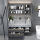 Yanfeng light luxury bathroom cabinet mirror cabinet combination simple modern rock board integrated wash basin bathroom vanity bathroom cabinet set 1.0m rock board ceramic basin + smart square mirror + installation Yanfeng light luxury bathroom cabinet mirror cabinet combination simple modern rock board integrated wash basin bathroom vanity bathroom cabinet set 1.0m rock board ceramic basin + smart square mirror + installation