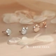 Xiangwan opal small star earrings women's small and exquisite high-end Japanese and Korean all-match 925 silver temperament earrings rose gold Xiangwan opal small star earrings women's small and exquisite high-end Japanese and Korean all-match 925 silver temperament earrings rose gold