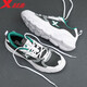 Xtep men's shoes sports shoes men's autumn and winter leather mesh shoes shock absorption new running shoes running shoes casual shoes men's sports shoes bag white gray green 39 Xtep men's shoes sports shoes men's autumn and winter leather mesh shoes shock absorption new running shoes running shoes casual shoes men's sports shoes bag white gray green 39
