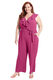 London Times Women's Wrinkled V-neck Sleeveless Jumpsuit Festive Fuchsia 4 Petite
London Times Women's Wrinkled V-neck Sleeveless Jumpsuit Festive Fuchsia 4 Petite