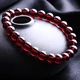 Shiyue jewelry 7-8mm garnet bracelet wine red garnet single ring bracelet crystal agate female wine red Shiyue jewelry 7-8mm garnet bracelet wine red garnet single ring bracelet crystal agate female wine red