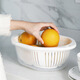 Full-time net red double-layer drain basket wash basket plastic fruit plate fruit and vegetable drain Panjin basil drain tableware storage rack basket with cover storage basket apricot Full-time net red double-layer drain basket wash basket plastic fruit plate fruit and vegetable drain Panjin basil drain tableware storage rack basket with cover storage basket apricot