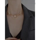 Ji Yuyou double-layer pearl necklace women's summer new light luxury gift niche design sense ins all-match jewelry silver clavicle chain gold double-layer pearl necklace Ji Yuyou double-layer pearl necklace women's summer new light luxury gift niche design sense ins all-match jewelry silver clavicle chain gold double-layer pearl necklace