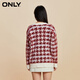 ONLY temperament versatile houndstooth loose V-neck cardigan sweater for women 12343B004 H71 red houndstooth XS 155/76A ONLY temperament versatile houndstooth loose V-neck cardigan sweater for women 12343B004 H71 red houndstooth XS 155/76A