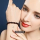 Shiyue jewelry 7-8mm garnet bracelet wine red garnet single ring bracelet crystal agate female wine red Shiyue jewelry 7-8mm garnet bracelet wine red garnet single ring bracelet crystal agate female wine red