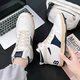 2022 summer new high-top small white tide shoes trendy men's shoes all-match casual sports shoes Dexun white shoes GDD99 blue 39 2022 summer new high-top small white tide shoes trendy men's shoes all-match casual sports shoes Dexun white shoes GDD99 blue 39