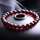 Shiyue jewelry 7-8mm garnet bracelet wine red garnet single ring bracelet crystal agate female wine red Shiyue jewelry 7-8mm garnet bracelet wine red garnet single ring bracelet crystal agate female wine red