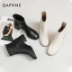Daphne's official Martin boots women's 2022 autumn and winter new short boots plus velvet all-match thin boots French small ankle boots black single-line style 38 Daphne's official Martin boots women's 2022 autumn and winter new short boots plus velvet all-match thin boots French small ankle boots black single-line style 38