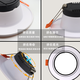 Amusen downlight led three-color ultra-thin spotlight living room ceiling concealed 3w5w dimmable ceiling hole light recessed hole light 3W three-color white + black hole size 6.5 to 8.5 cm Amusen downlight led three-color ultra-thin spotlight living room ceiling concealed 3w5w dimmable ceiling hole light recessed hole light 3W three-color white + black hole size 6.5 to 8.5 cm