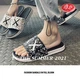 Langsha slippers men and women couple shoes 2022 summer outdoor wear slippers beach shoes home sandals trendy shoes simple fashion comfortable bathroom bathing home outer wear mandarin duck shoes black and white 41-42 Langsha slippers men and women couple shoes 2022 summer outdoor wear slippers beach shoes home sandals trendy shoes simple fashion comfortable bathroom bathing home outer wear mandarin duck shoes black and white 41-42