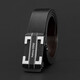 French COW belt for men's toothless automatic buckle cowhide belt for middle-aged and young people simple gift box fashionable versatile trousers belt C-838 silver French COW belt for men's toothless automatic buckle cowhide belt for middle-aged and young people simple gift box fashionable versatile trousers belt C-838 silver