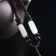 Mountain Jade Pendant Rope Hetian Jade Pendant Rope Jade Jade Pendant Rope Hand-woven Pullover Men's and Women's Necklace Rope Optimization Hetian Jade + Black Onyx-Brown Mountain Jade Pendant Rope Hetian Jade Pendant Rope Jade Jade Pendant Rope Hand-woven Pullover Men's and Women's Necklace Rope Optimization Hetian Jade + Black Onyx-Brown