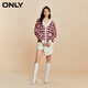 ONLY temperament versatile houndstooth loose V-neck cardigan sweater for women 12343B004 H71 red houndstooth XS 155/76A ONLY temperament versatile houndstooth loose V-neck cardigan sweater for women 12343B004 H71 red houndstooth XS 155/76A