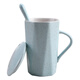 Bethes Simple Office Drinking Mug Male Tanabata Gift Mug With Lid With Spoon Ceramic Mug Creative Milk Cup Diamond Shape Couple Cup Breakfast Cup Tea Cup Blue Customizable Bethes Simple Office Drinking Mug Male Tanabata Gift Mug With Lid With Spoon Ceramic Mug Creative Milk Cup Diamond Shape Couple Cup Breakfast Cup Tea Cup Blue Customizable