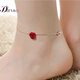 Austrian Swarovski Elements crystal bracelet female S925 silver anklets female wearing a two rose gold plated bracelet jewelry lovers to send his girlfriend to send holiday gifts S270 red roses bracelet / anklet Austrian Swarovski Elements crystal bracelet female S925 silver anklets female wearing a two rose gold plated bracelet jewelry lovers to send his girlfriend to send holiday gifts S270 red roses bracelet / anklet