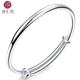 Zhenhui silver 999 fine silver push-pull adjustable women's solid bracelet silver jewelry jewelry gift simple fashion all-match round stick smooth surface for girlfriend about 25g with certificate birthday gift Zhenhui silver 999 fine silver push-pull adjustable women's solid bracelet silver jewelry jewelry gift simple fashion all-match round stick smooth surface for girlfriend about 25g with certificate birthday gift