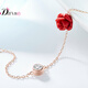 Austrian Swarovski Elements crystal bracelet female S925 silver anklets female wearing a two rose gold plated bracelet jewelry lovers to send his girlfriend to send holiday gifts S270 red roses bracelet / anklet Austrian Swarovski Elements crystal bracelet female S925 silver anklets female wearing a two rose gold plated bracelet jewelry lovers to send his girlfriend to send holiday gifts S270 red roses bracelet / anklet