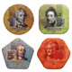Drester plastic coins set 4 new new unchanging commemorative coins Collection coins collection Drester plastic coins set 4 new new unchanging commemorative coins Collection coins collection