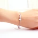 Jinggege love-shaped cross stainless steel girls girlfriends student small bracelet anklet dual-use 284 fish bone Jinggege love-shaped cross stainless steel girls girlfriends student small bracelet anklet dual-use 284 fish bone