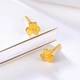 Saturday Fuzu gold earrings gold earrings women's mini gold flower earrings priced at 0.6g Saturday Fuzu gold earrings gold earrings women's mini gold flower earrings priced at 0.6g
