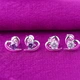Oloxi 925 silver ear needle women's heart earrings love fashion silver jewelry women's earrings white heart earrings Oloxi 925 silver ear needle women's heart earrings love fashion silver jewelry women's earrings white heart earrings