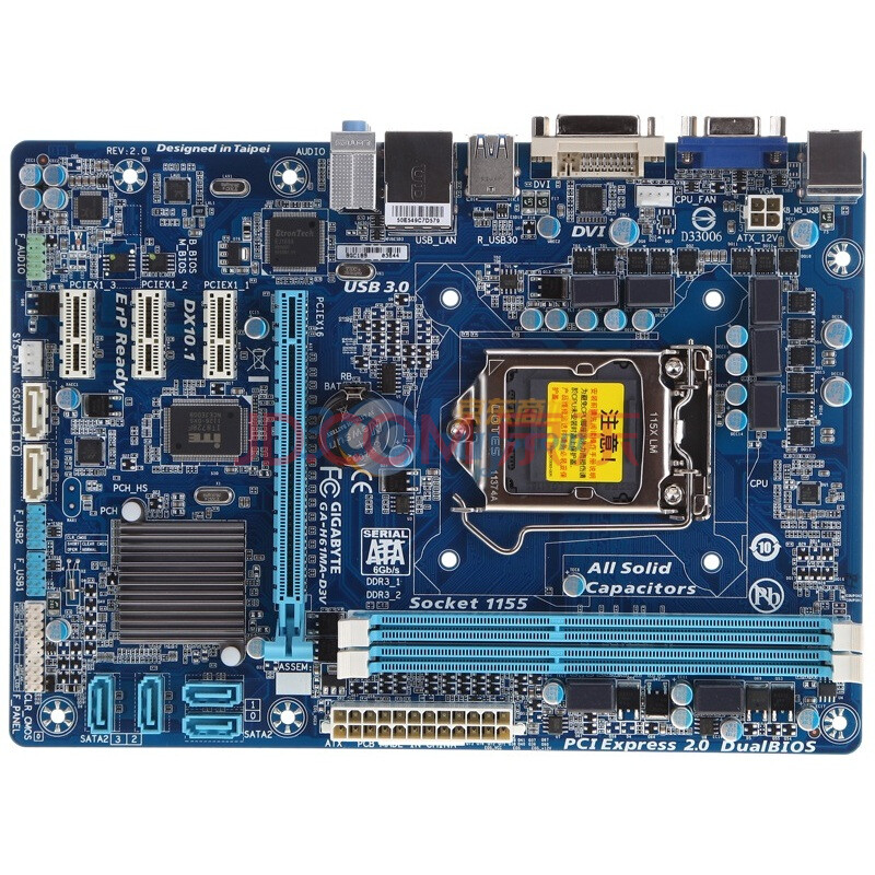 技嘉（GIGABYTE）GA-H61MA-D3V 主板(Intel H61 /LGA 1155)