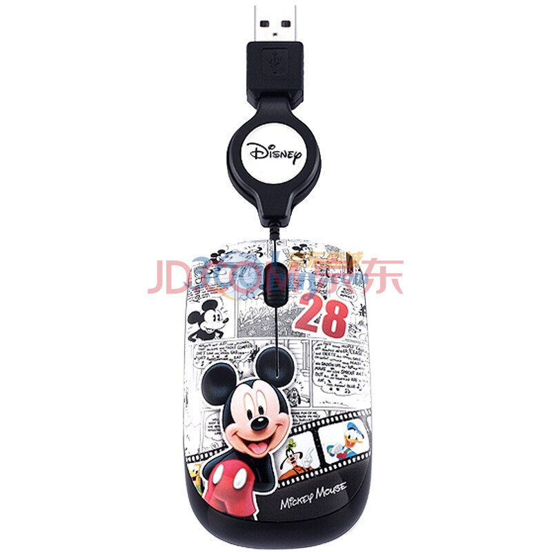 迪士尼（Disney）MN303 伸缩线光学鼠标（标准米奇）