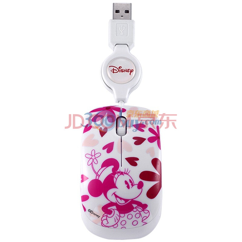 迪士尼（Disney）MN303 伸缩线光学鼠标（浪漫米妮）