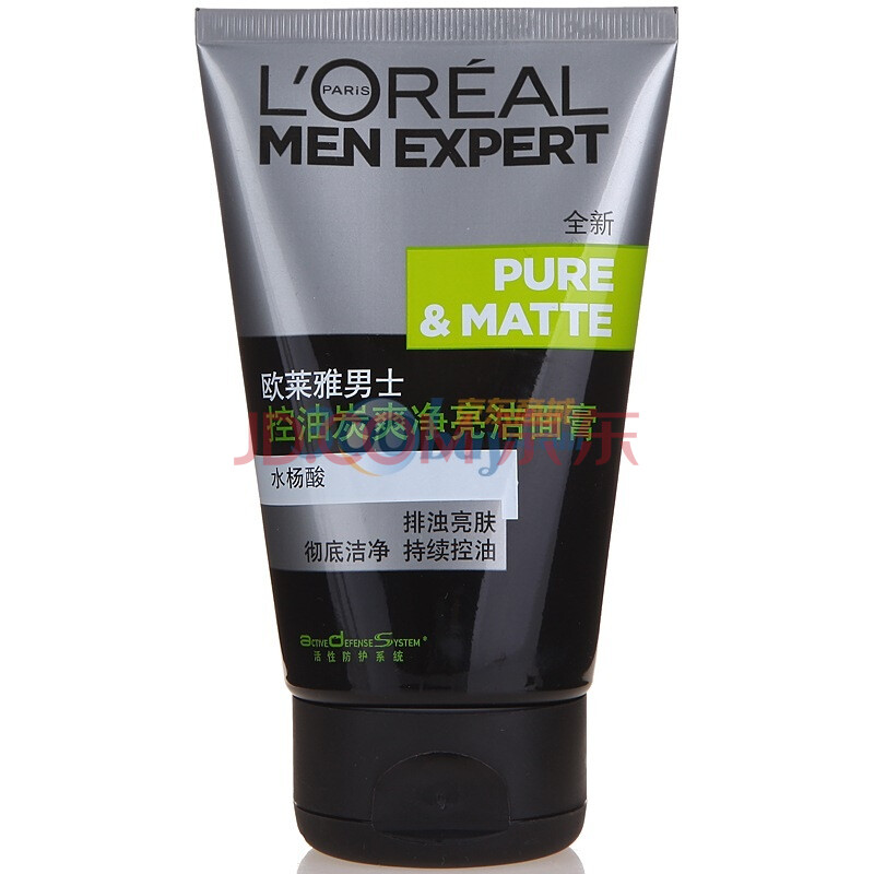 LOREAL欧莱雅男士控油炭爽净亮洁面膏100ml