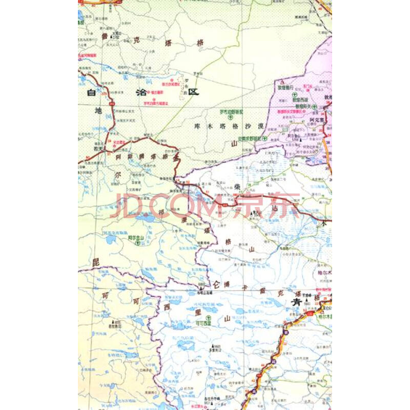 旅游/地图 旅游地图 2012中国区域交通旅游详图:新疆 西藏 青海 甘肃图片