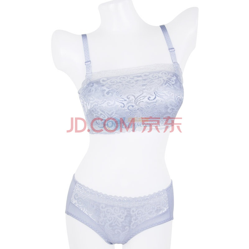 【缪诗蕾丝<em>聚拢</em>塑型<em>抹胸</em>式<em>文胸套装</em>】缪诗 紫