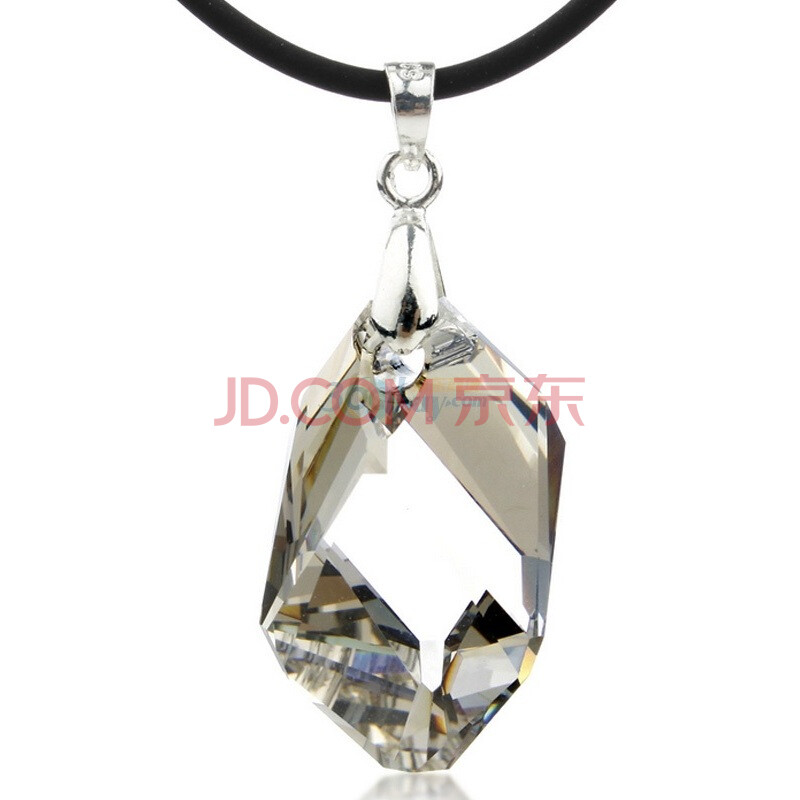 【新光正品施华洛世奇水晶厚方晶项链(颜色随