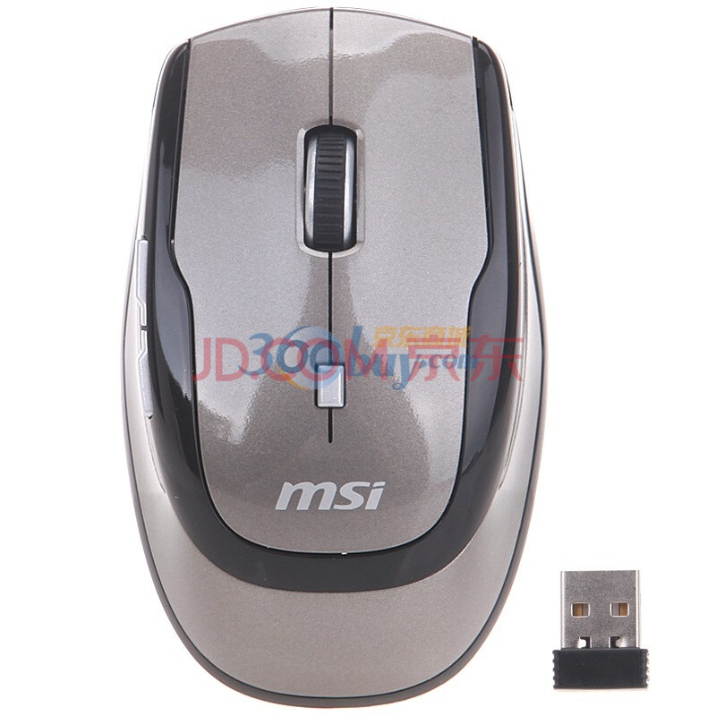 微星（msi ）M3261  蓝影 2.4G无线鼠标（灰黑）