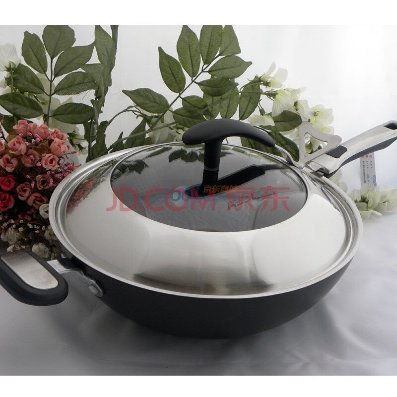 【爱仕达32CM钻晶无油烟锅QZ8332P】爱仕达