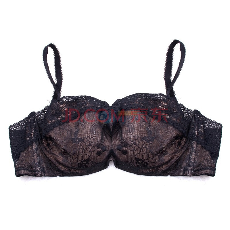 【体会玉醉芙蓉3/4软棉抹<em>胸围文胸</em> BQ0101-黑