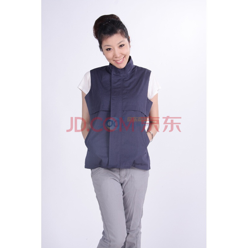 【蓝莓蓝莓专业防辐射<em>工装马甲</em>lm8043藏青色